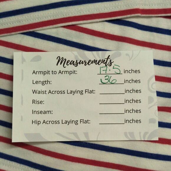 J McLaughlin Red Blue White Striped Sleeveless Nicola Tiered Dress Size M - Picture 8 of 8